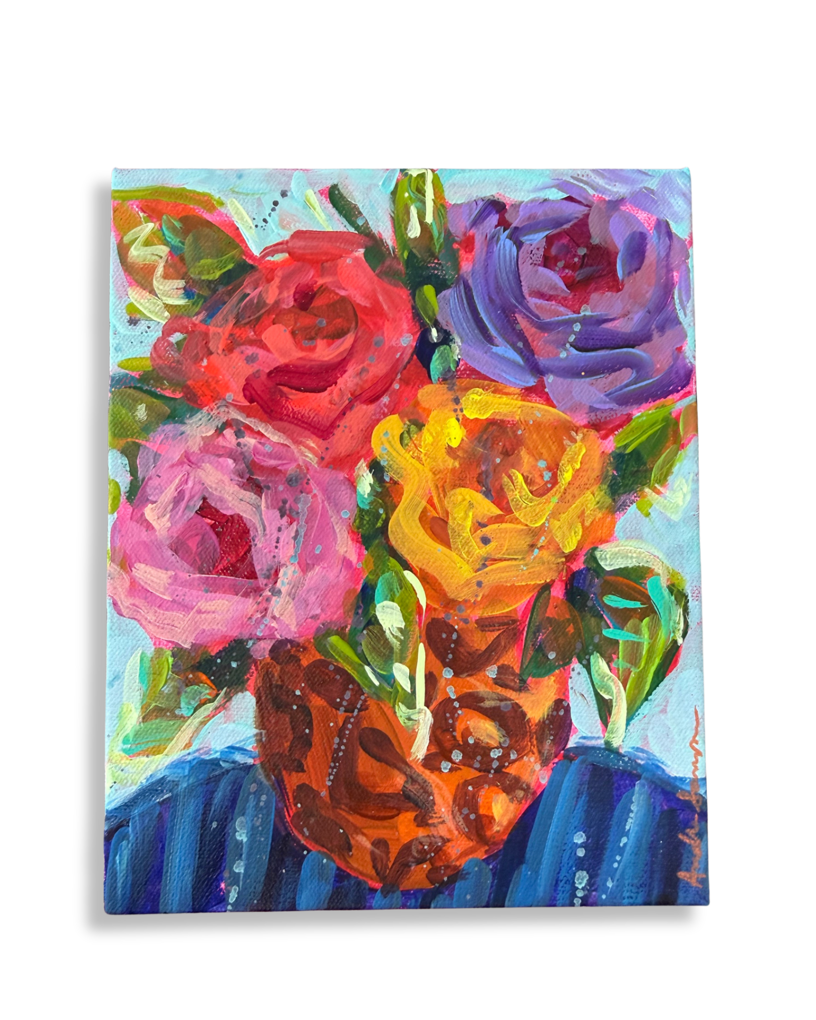 Floral Bouquet Original Painting | Whimsical Home Decor Art