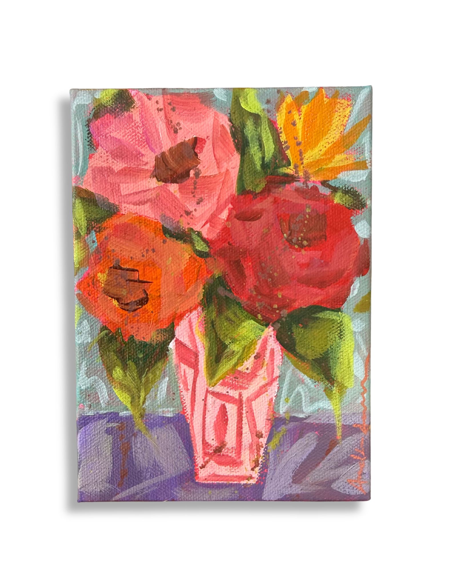 Floral Bouquet Original Painting | Whimsical Home Decor Art