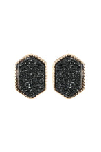 Load image into Gallery viewer, VE2334 - DRUZY HEXAGON POST EARRINGS: CORAL