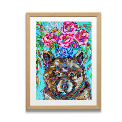 Bear and Bouquet Reproduction Print