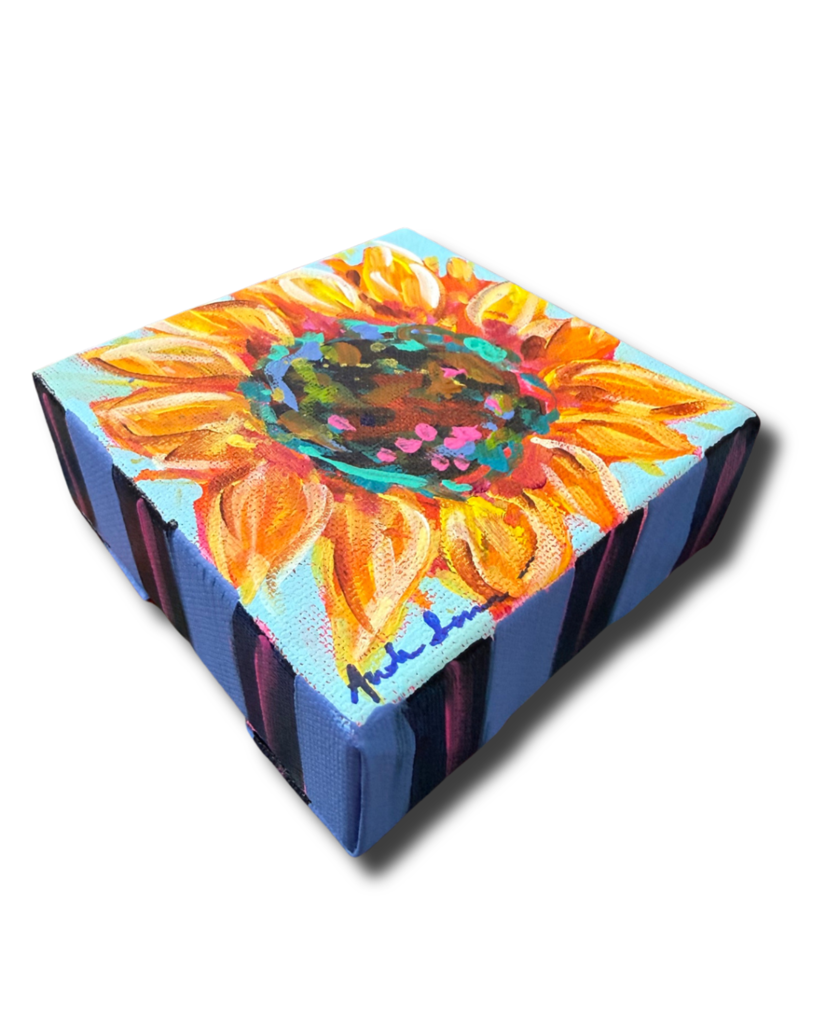 Sunflower Original Painting | Whimsical Home Decor Art