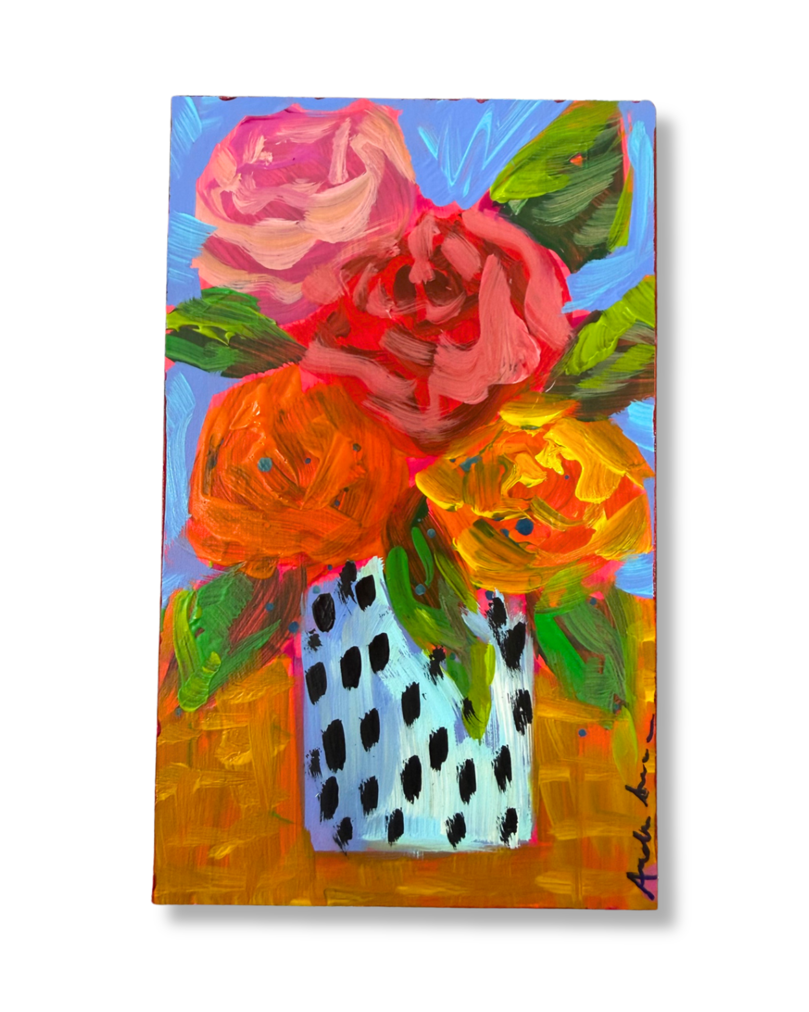 Floral Bouquet Original Painting | Whimsical Home Decor Art