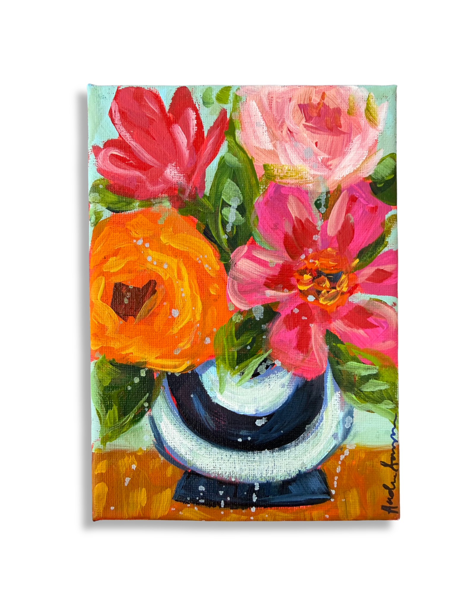 Floral Bouquet Original Painting | Whimsical Home Decor Art