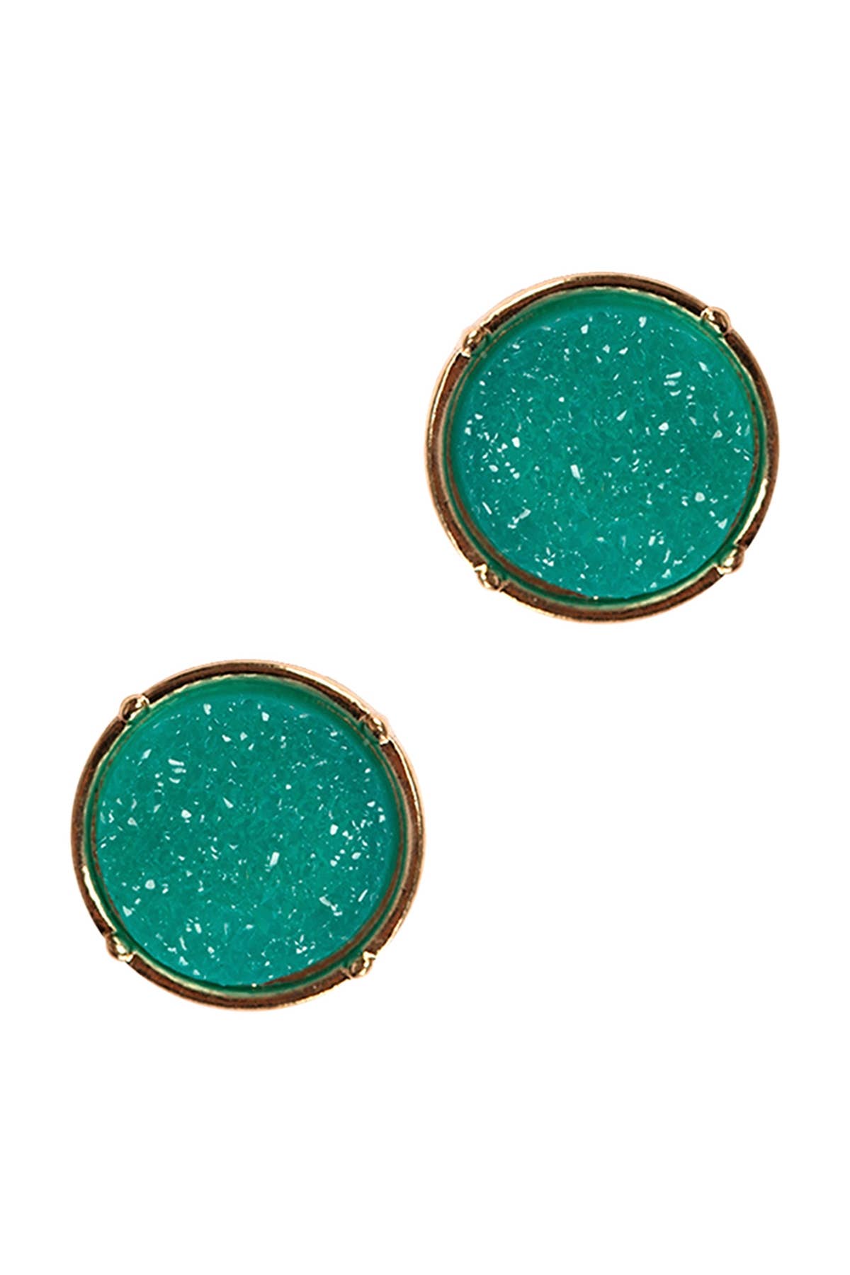 FE1921 - DRUZY ROUND POST EARRINGS: IVORY