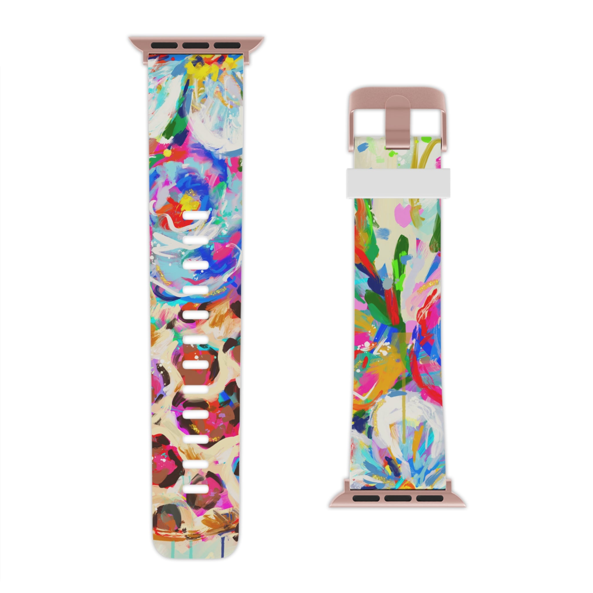 Floral Splash Apple Watch Band - Colorful Abstract Floral Print