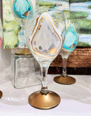 White Oyster Small Wine Glass