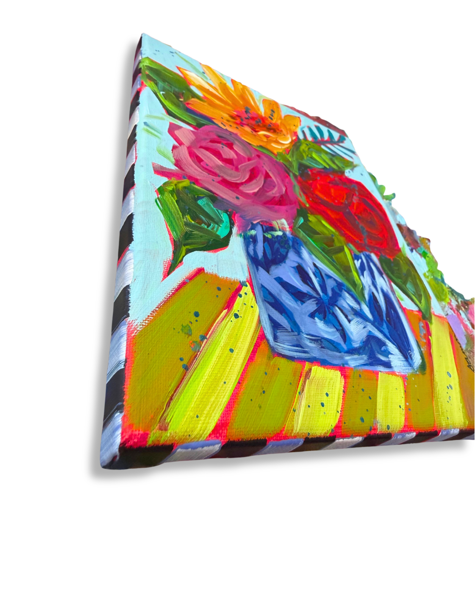 Floral Bouquet Original 8x10 Painting | Whimsical Home Decor Art