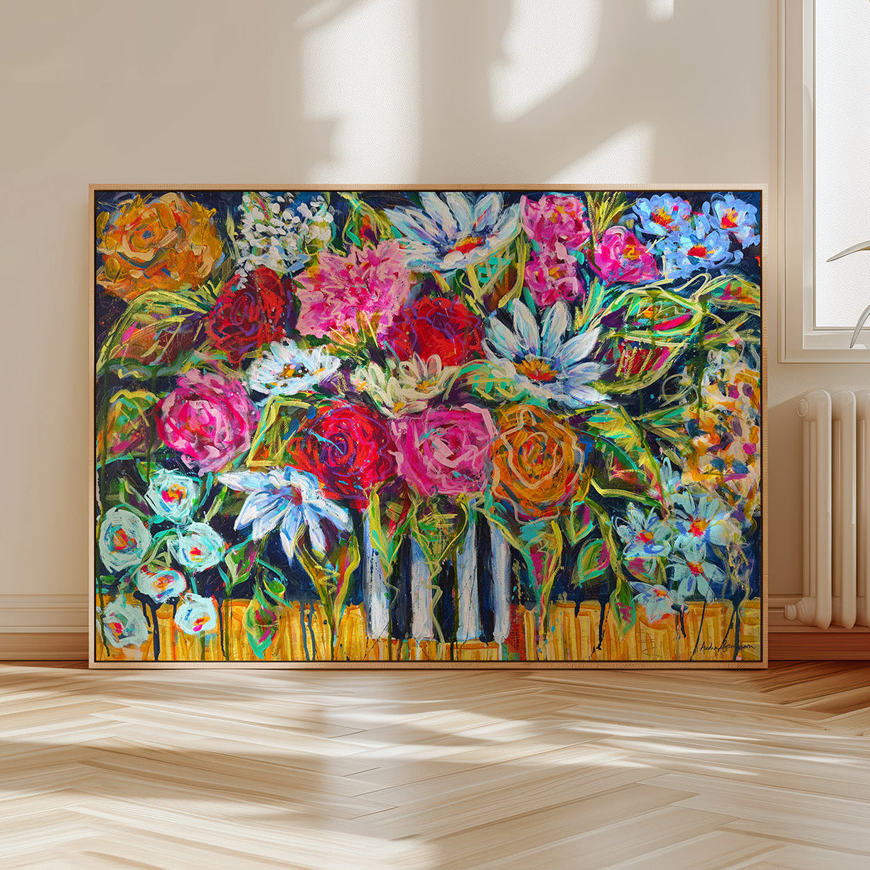 500 Miles Floral Print | Maximalist Flower Art by Audra Sampson