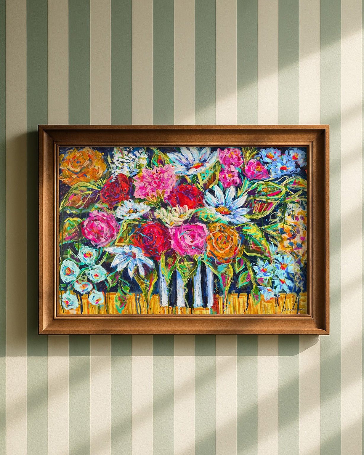 500 Miles Floral Print | Maximalist Flower Art by Audra Sampson