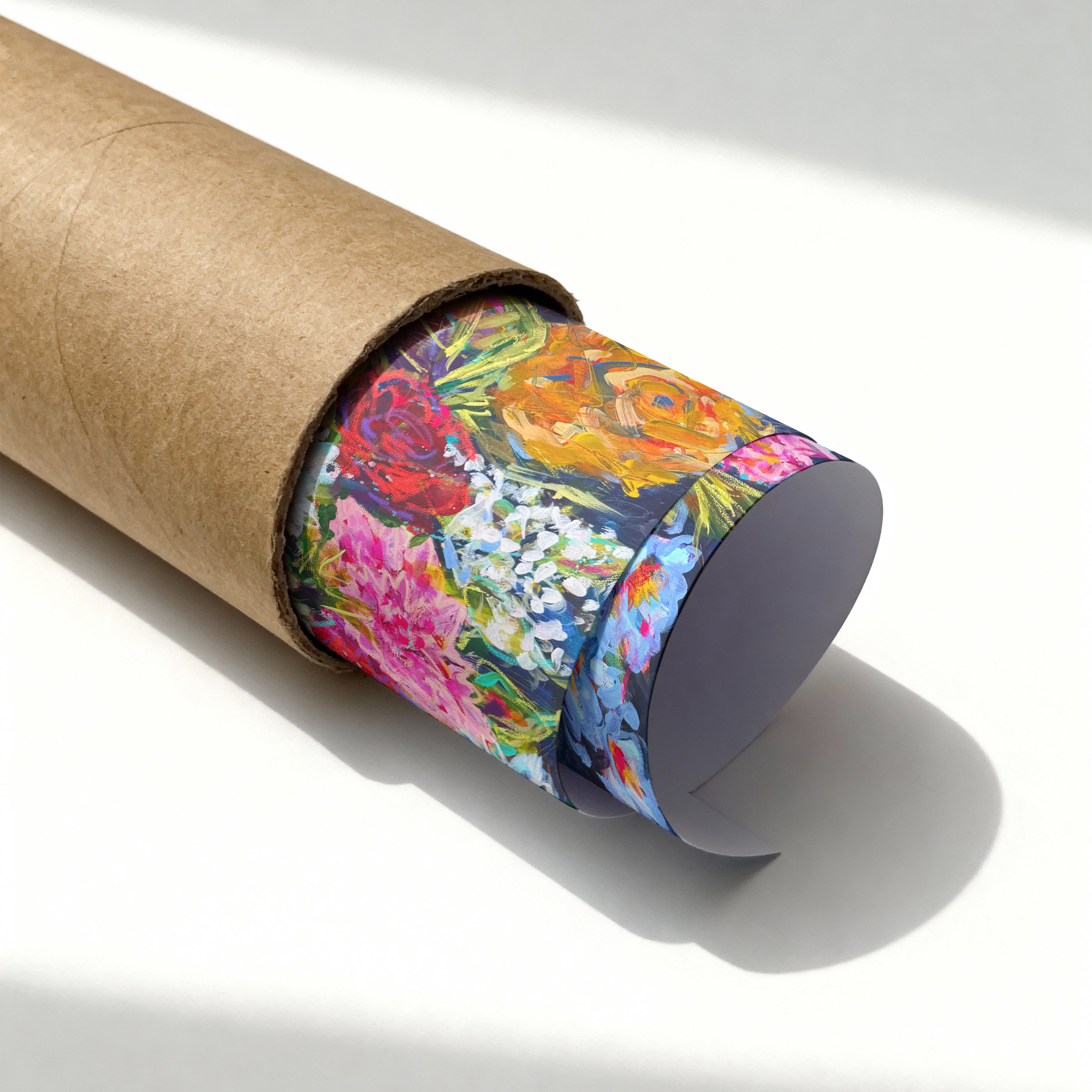 500 Miles Floral Paper Print | Maximalist Flower Art by Audra Sampson