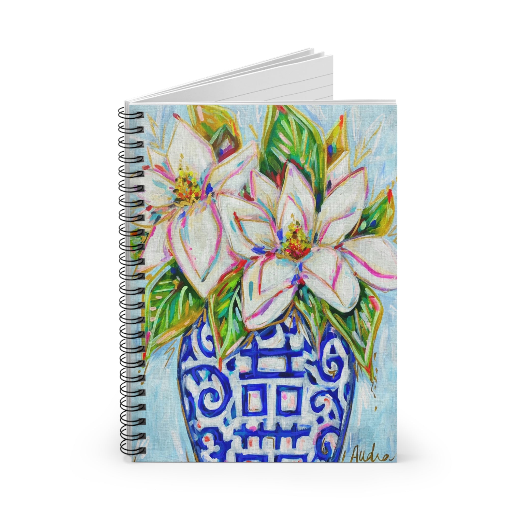 Magnolia Ginger Jar Spiral Notebook - Ruled Line