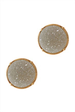 Load image into Gallery viewer, FE1921 - DRUZY ROUND POST EARRINGS: Brown