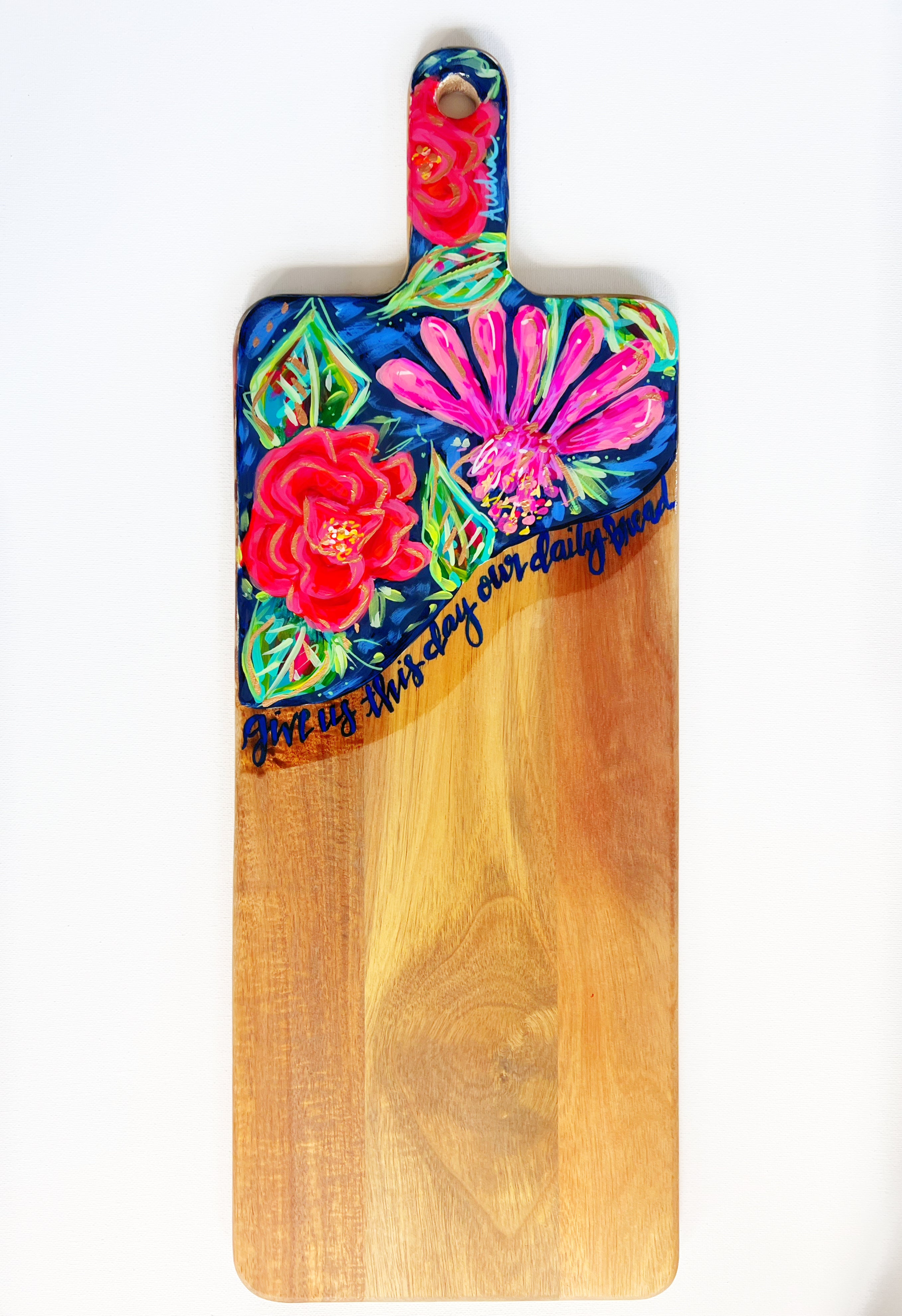 Long Cutting Board - Floral Prayer