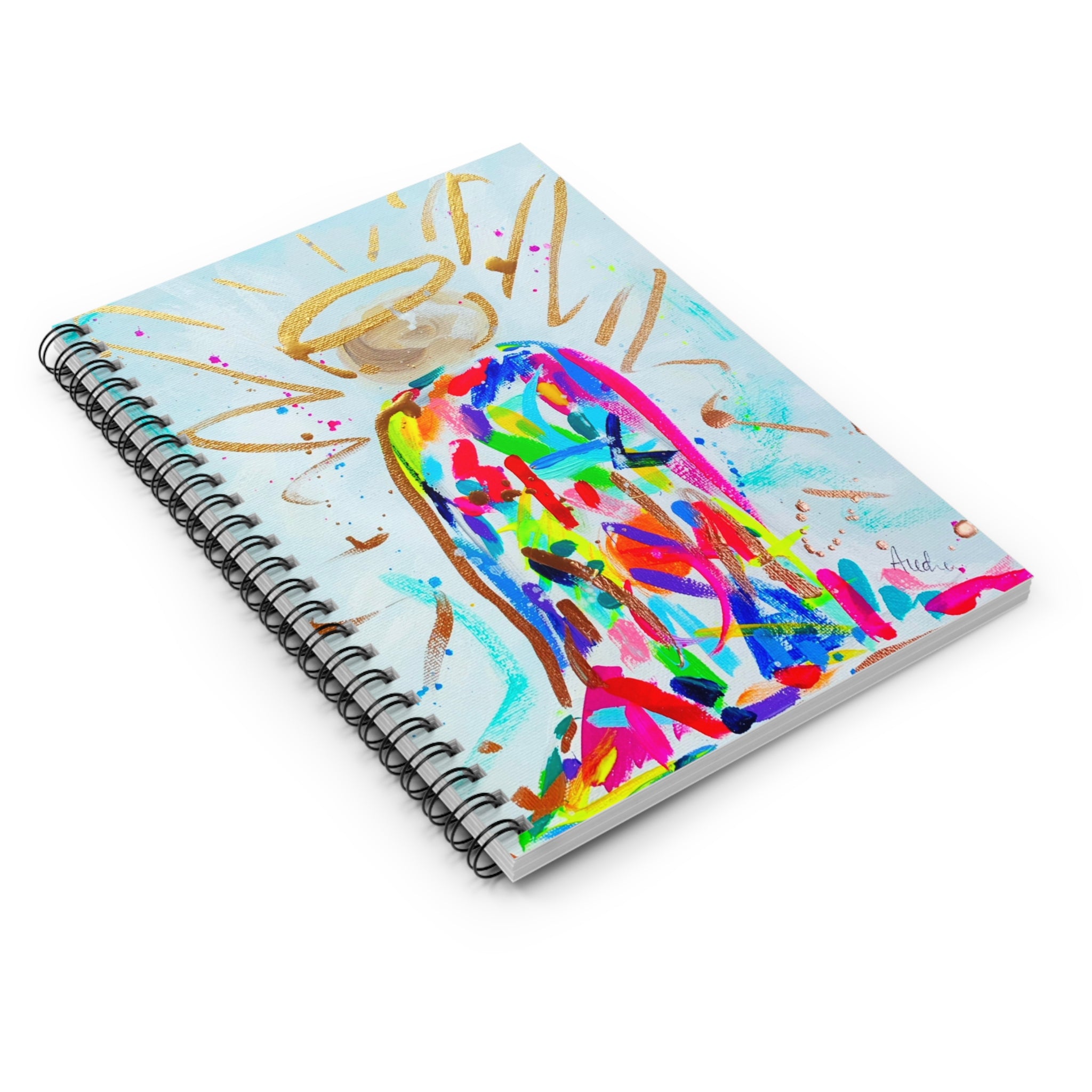 Abstract Angel Spiral Notebook - Ruled Line