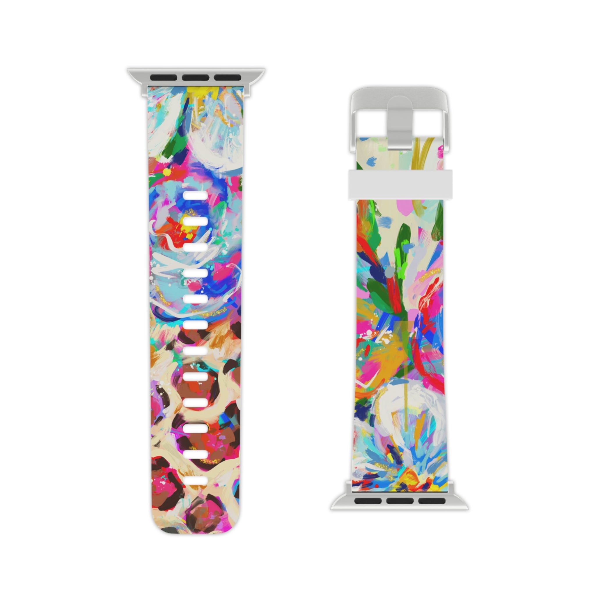 Floral Splash Apple Watch Band - Colorful Abstract Floral Print