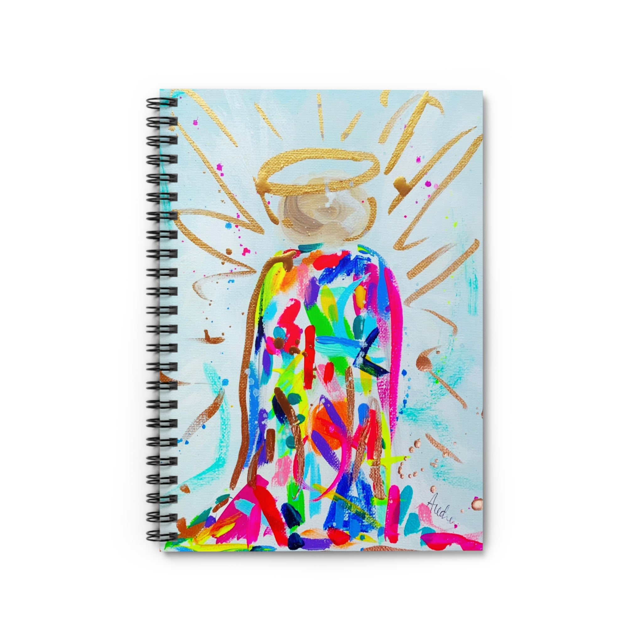 Abstract Angel Spiral Notebook - Ruled Line