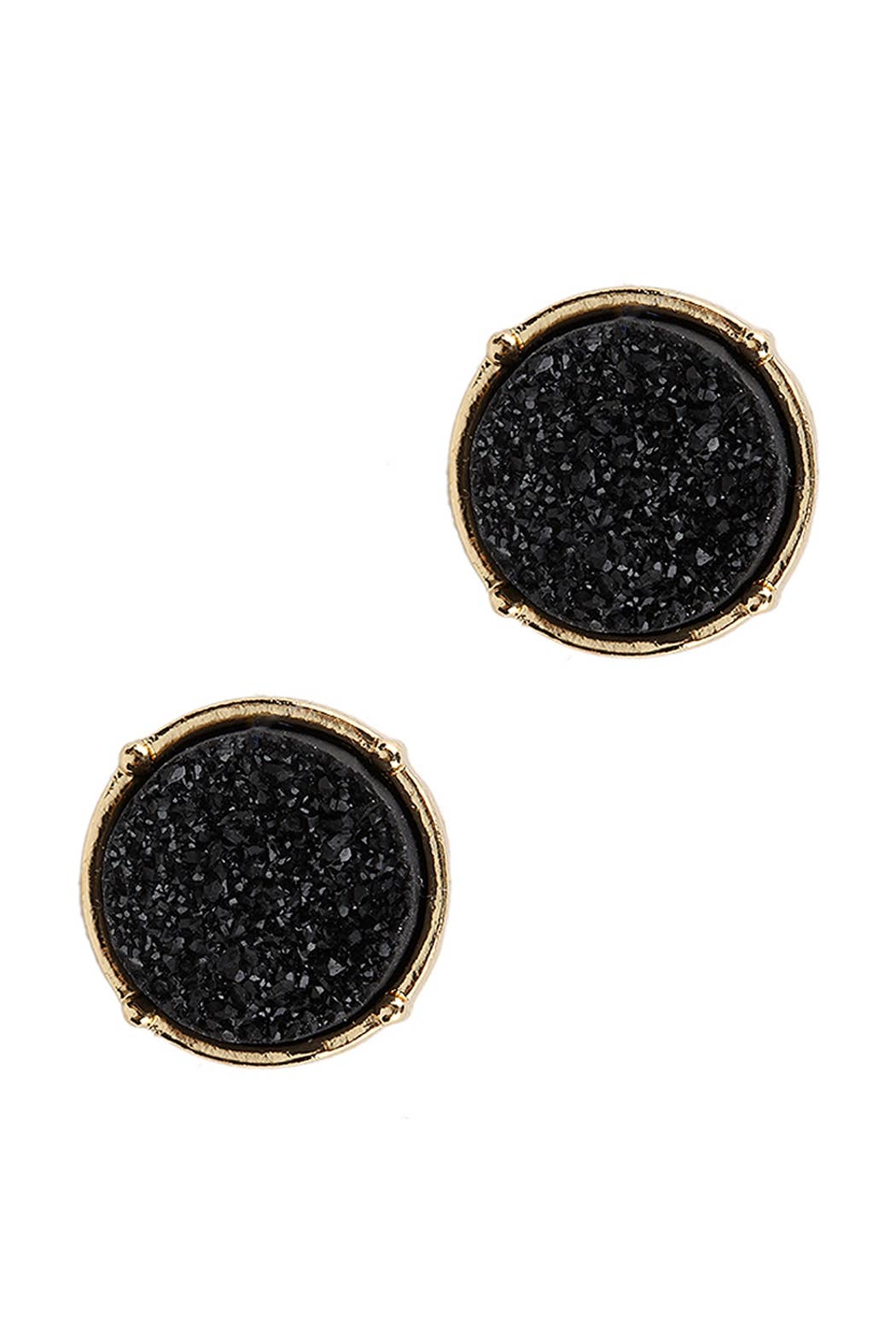 FE1921 - DRUZY ROUND POST EARRINGS: IVORY