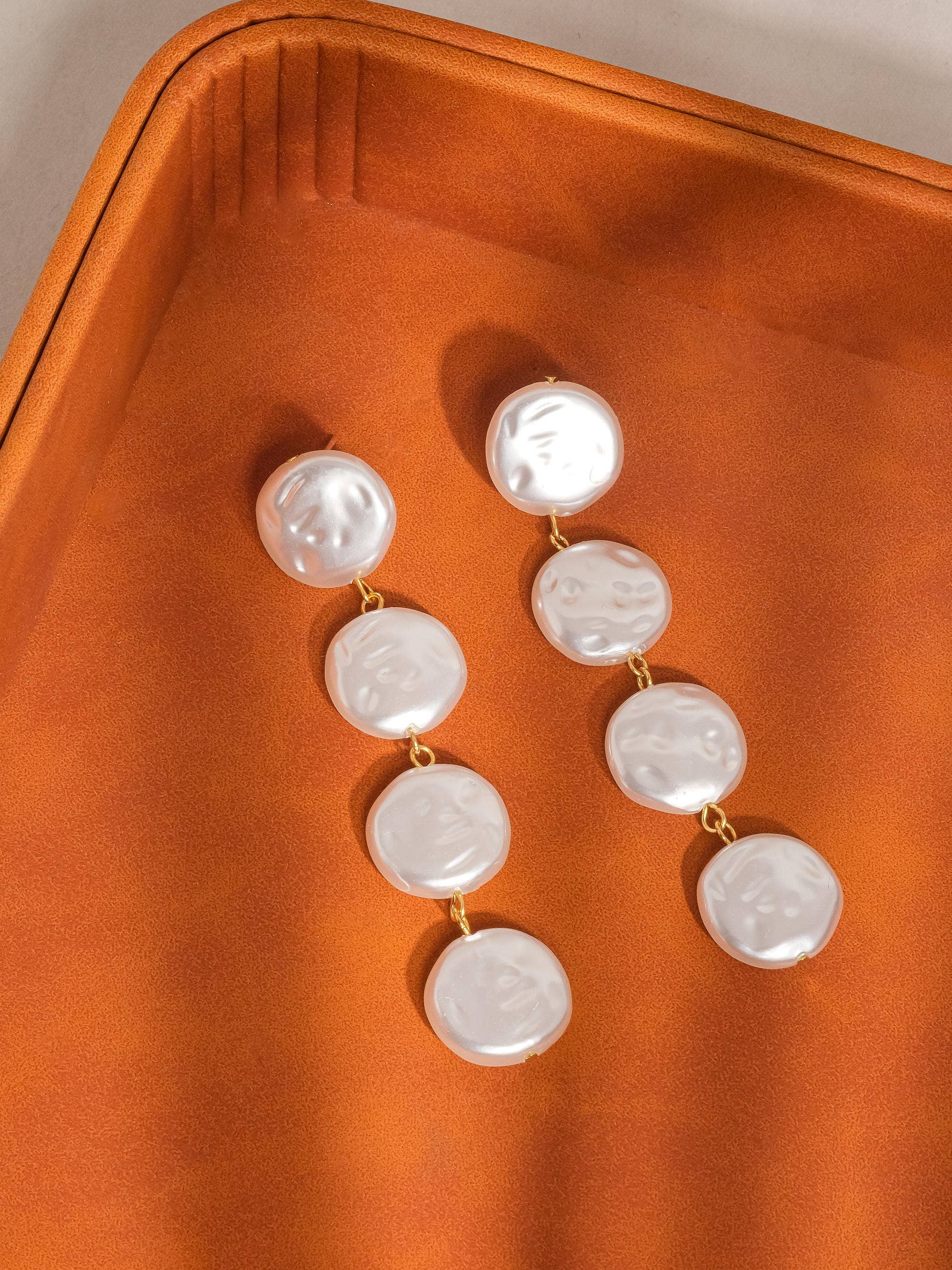 Helen 18K Non-Tarnish Pearl Drop Earring