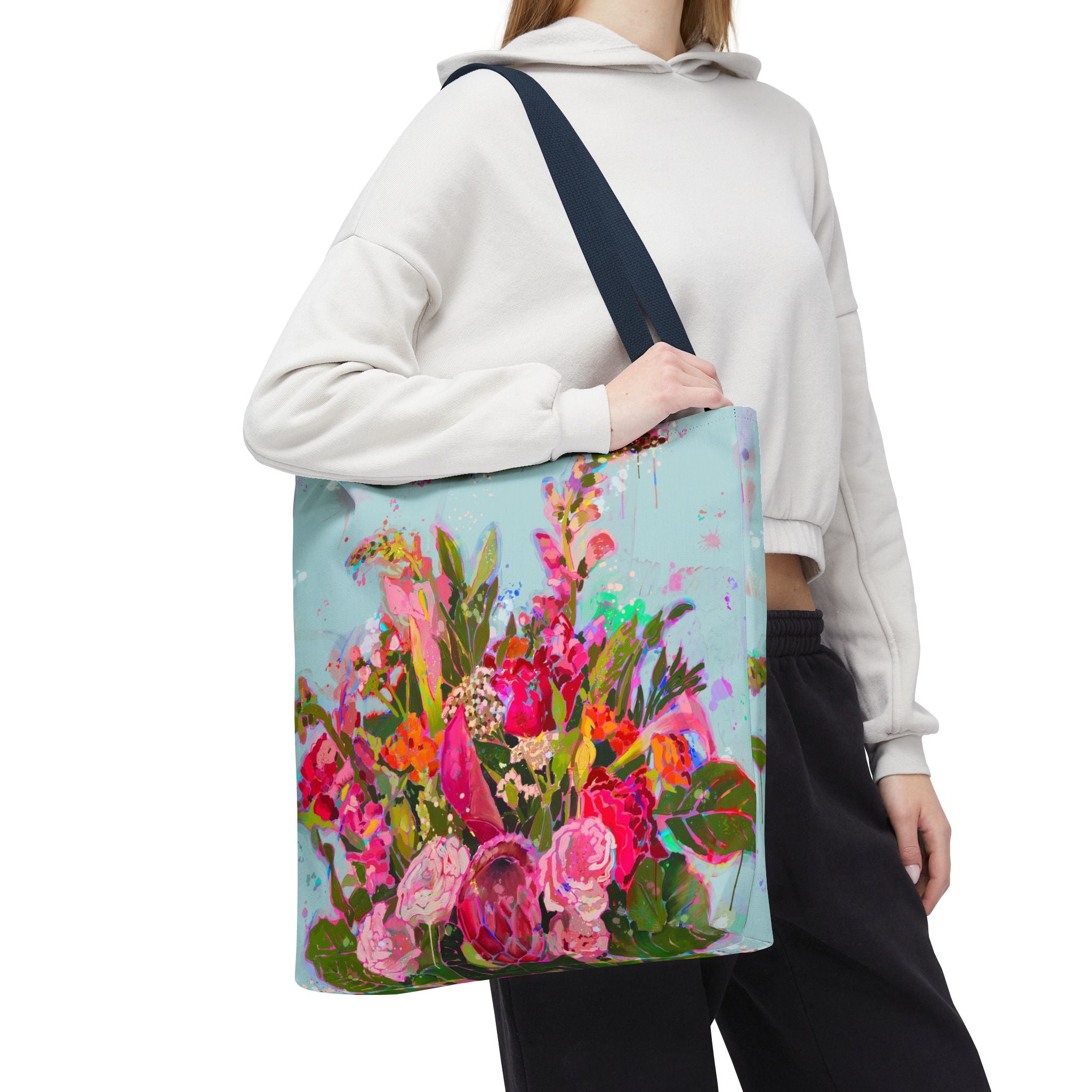 Brass Vase Floral Tote Bag