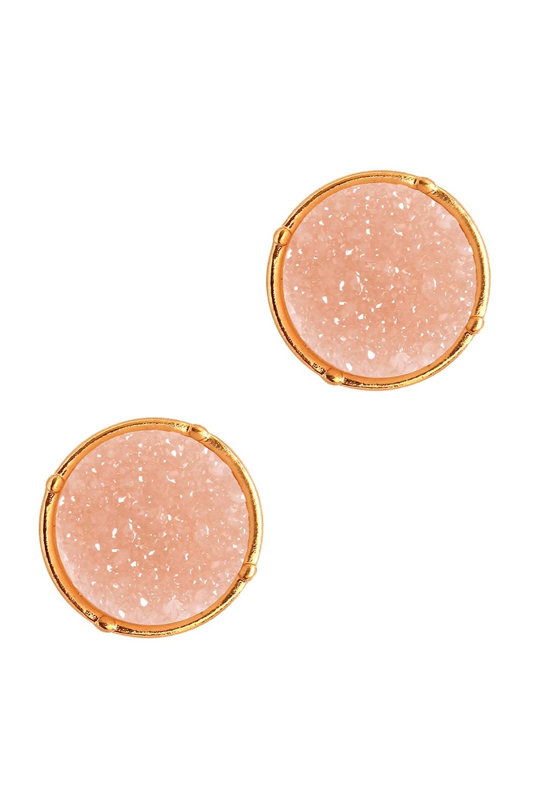 FE1921 - DRUZY ROUND POST EARRINGS: TEAL