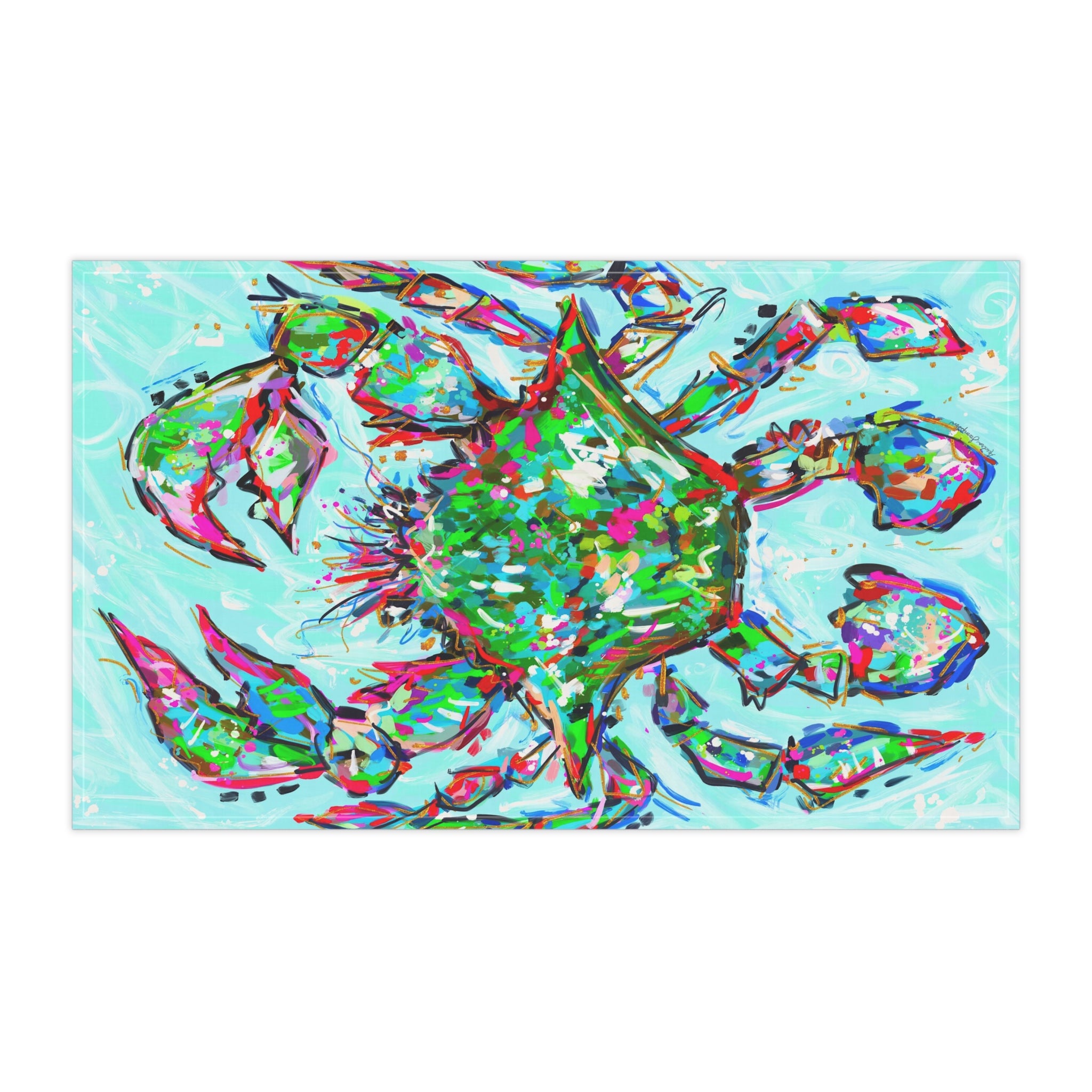 Blue Crab Tea Towel