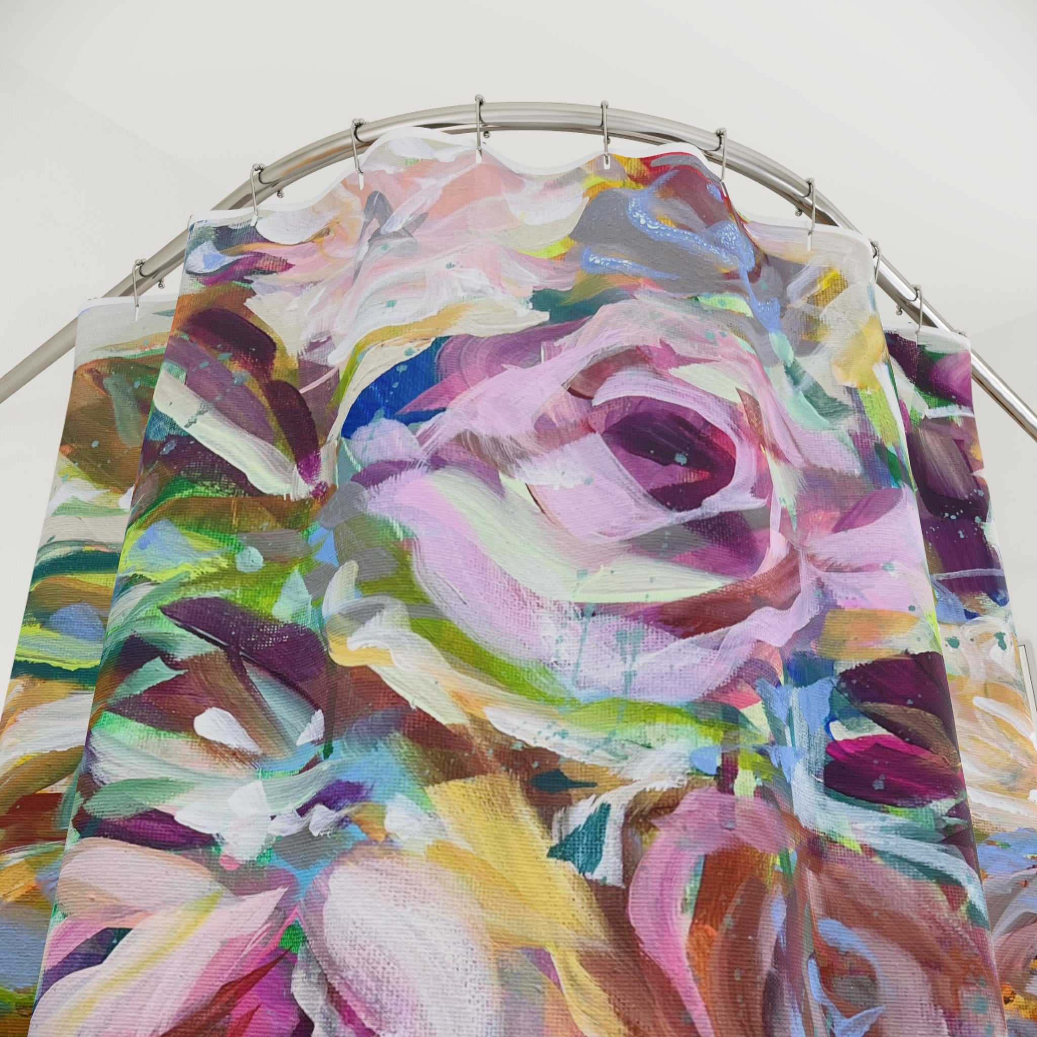 Muted Lavender Floral Shower Curtains