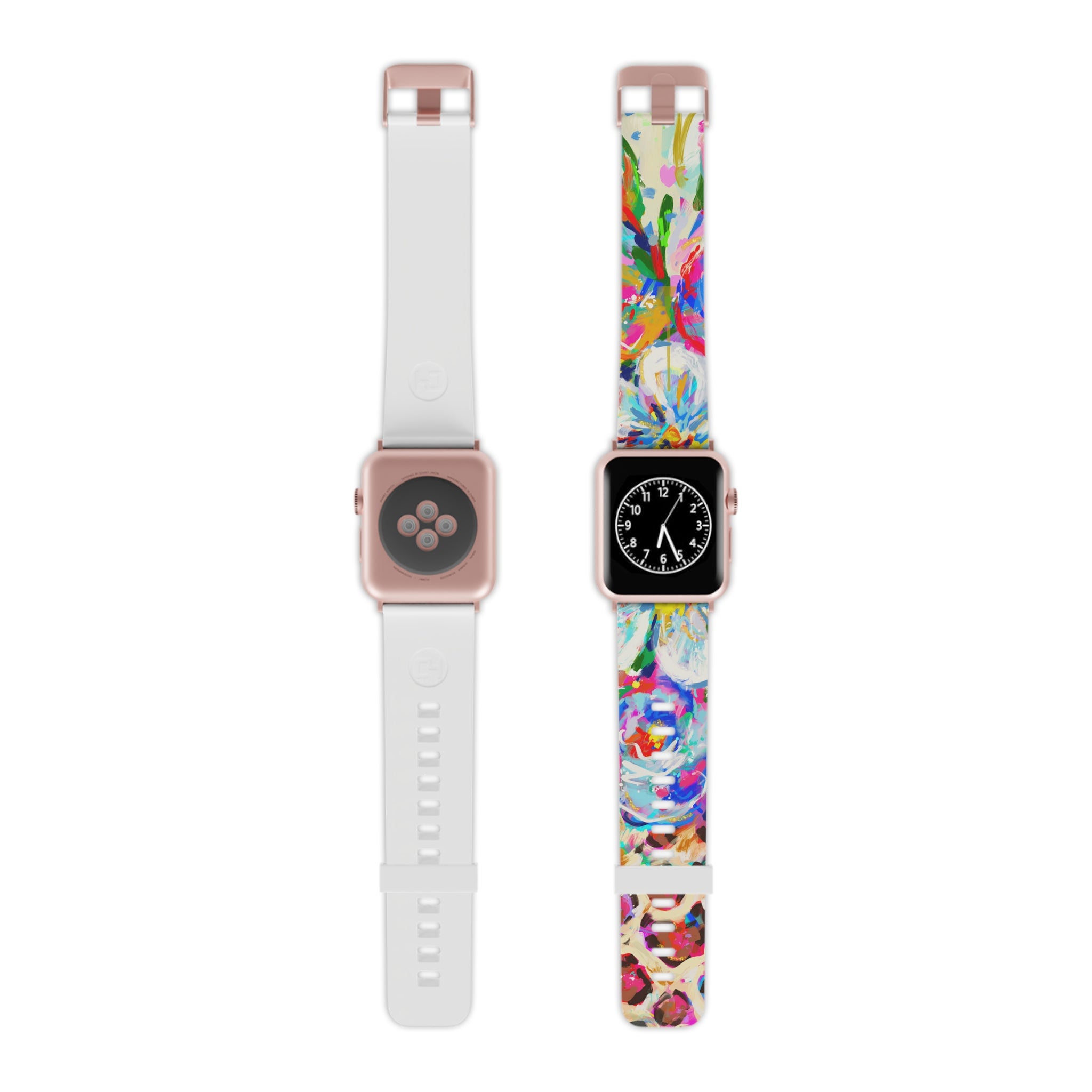 Floral Splash Apple Watch Band - Colorful Abstract Floral Print