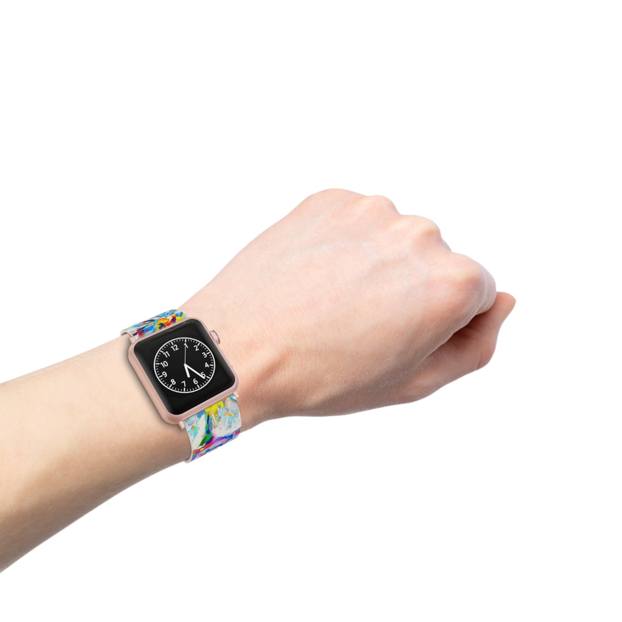Floral Splash Apple Watch Band - Colorful Abstract Floral Print