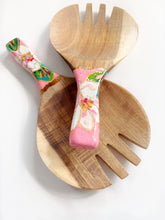 Load image into Gallery viewer, Hand-Painted Wooden Salad Tossers - Magnolias