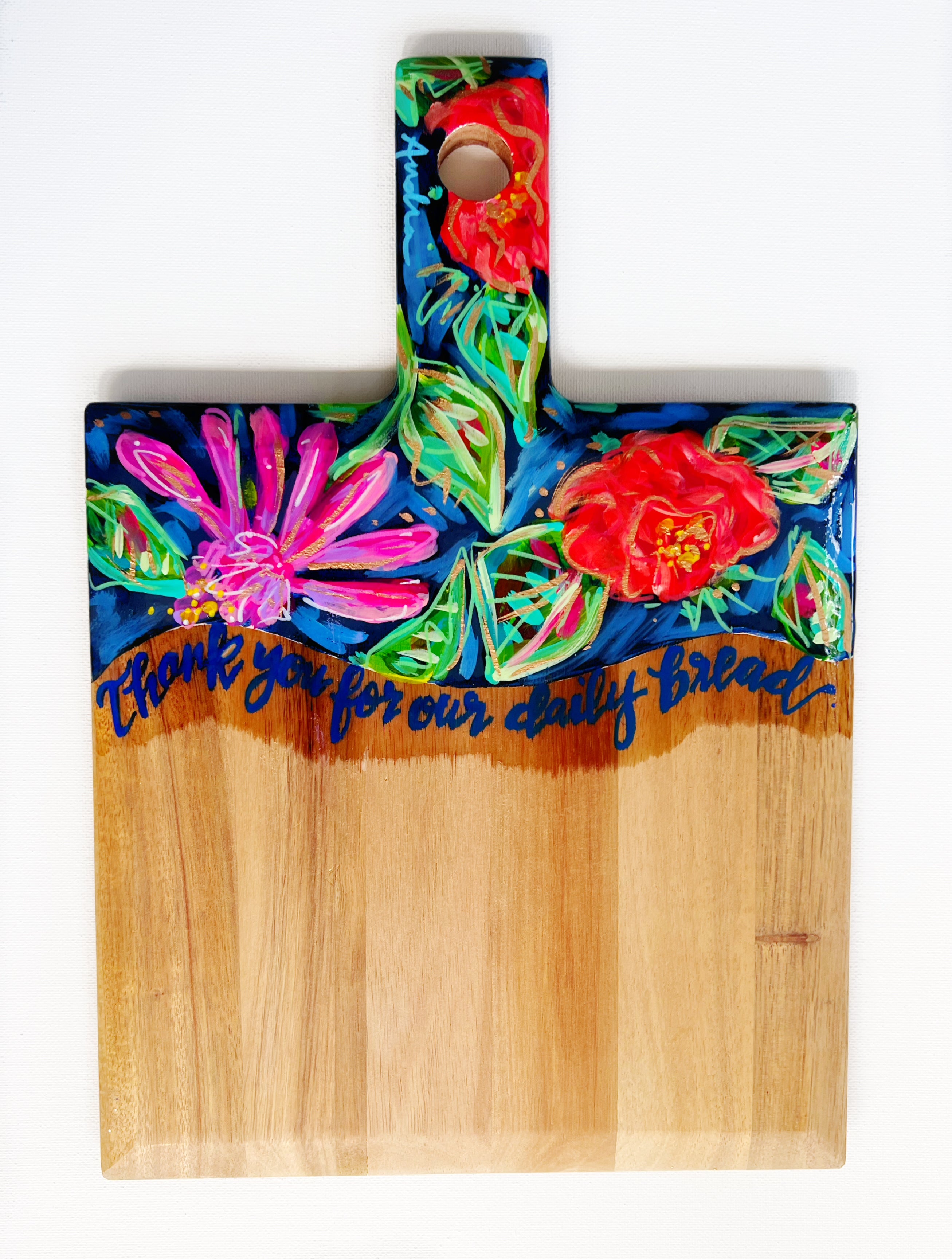 Small Cutting Board - Florals and Prayer
