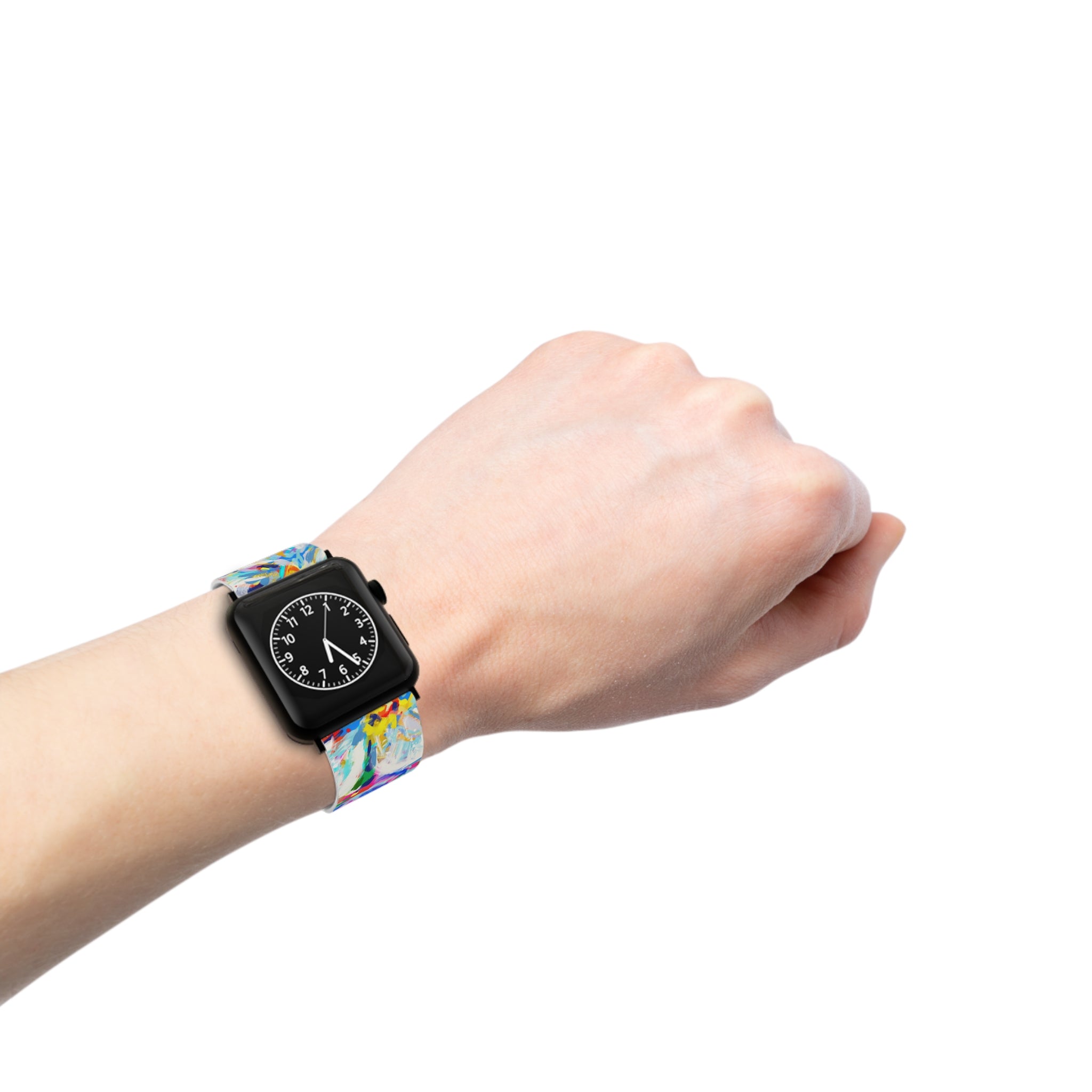 Floral Splash Apple Watch Band - Colorful Abstract Floral Print