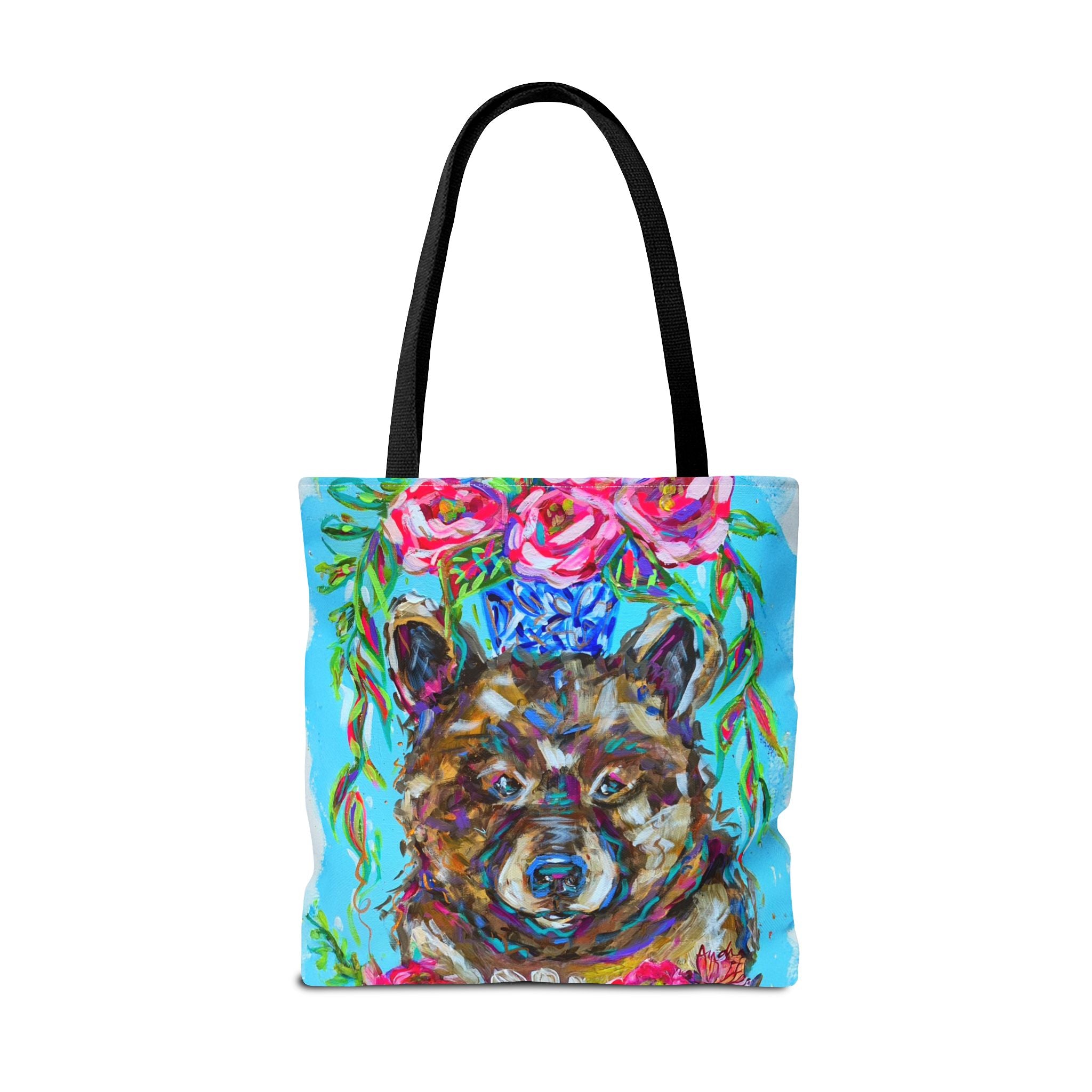 Bear and Bouquet Tote Bag