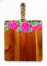 Load image into Gallery viewer, Cutting Board - Roses and Leopard Print