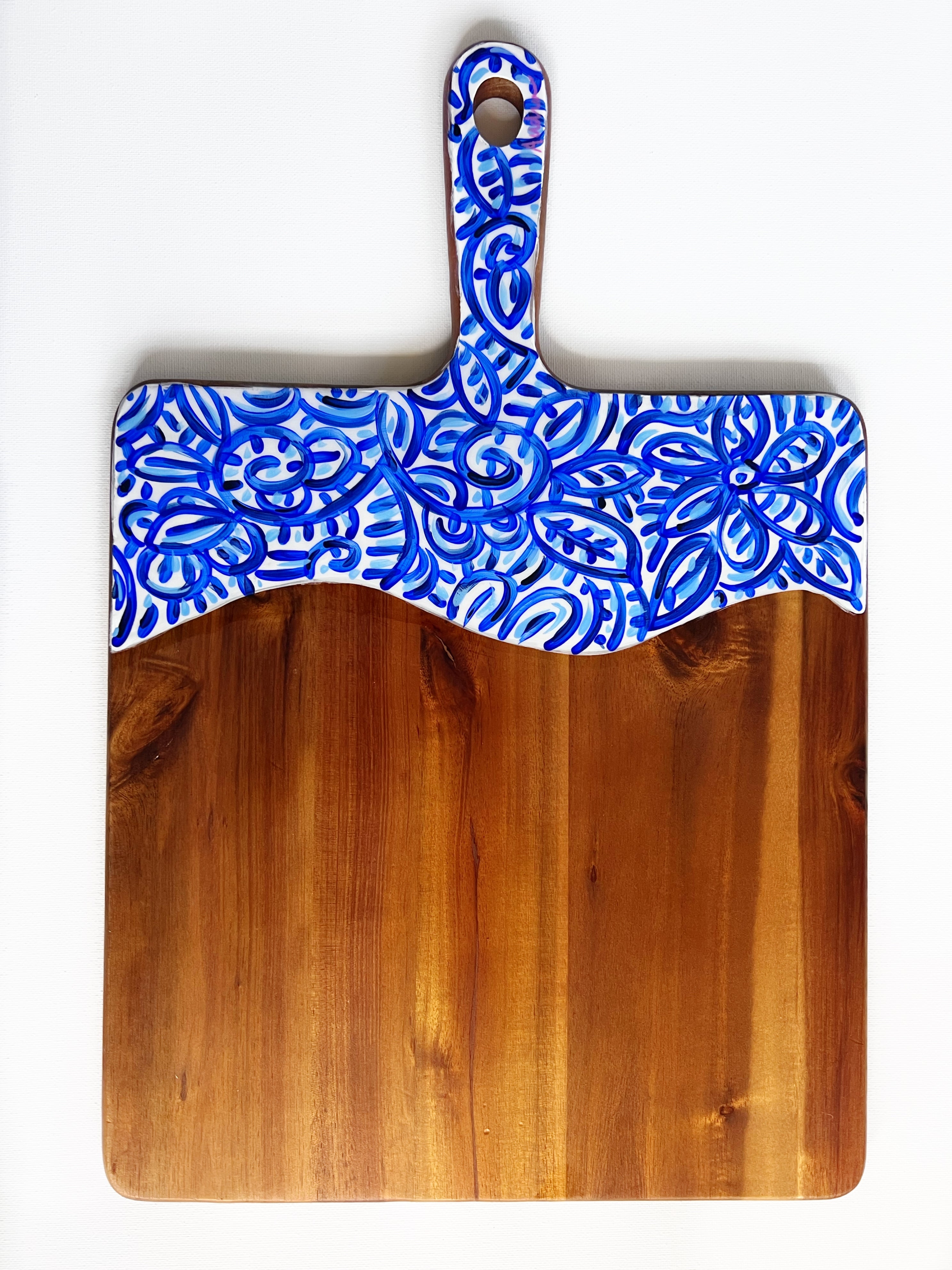 Cutting Board - Blue and White