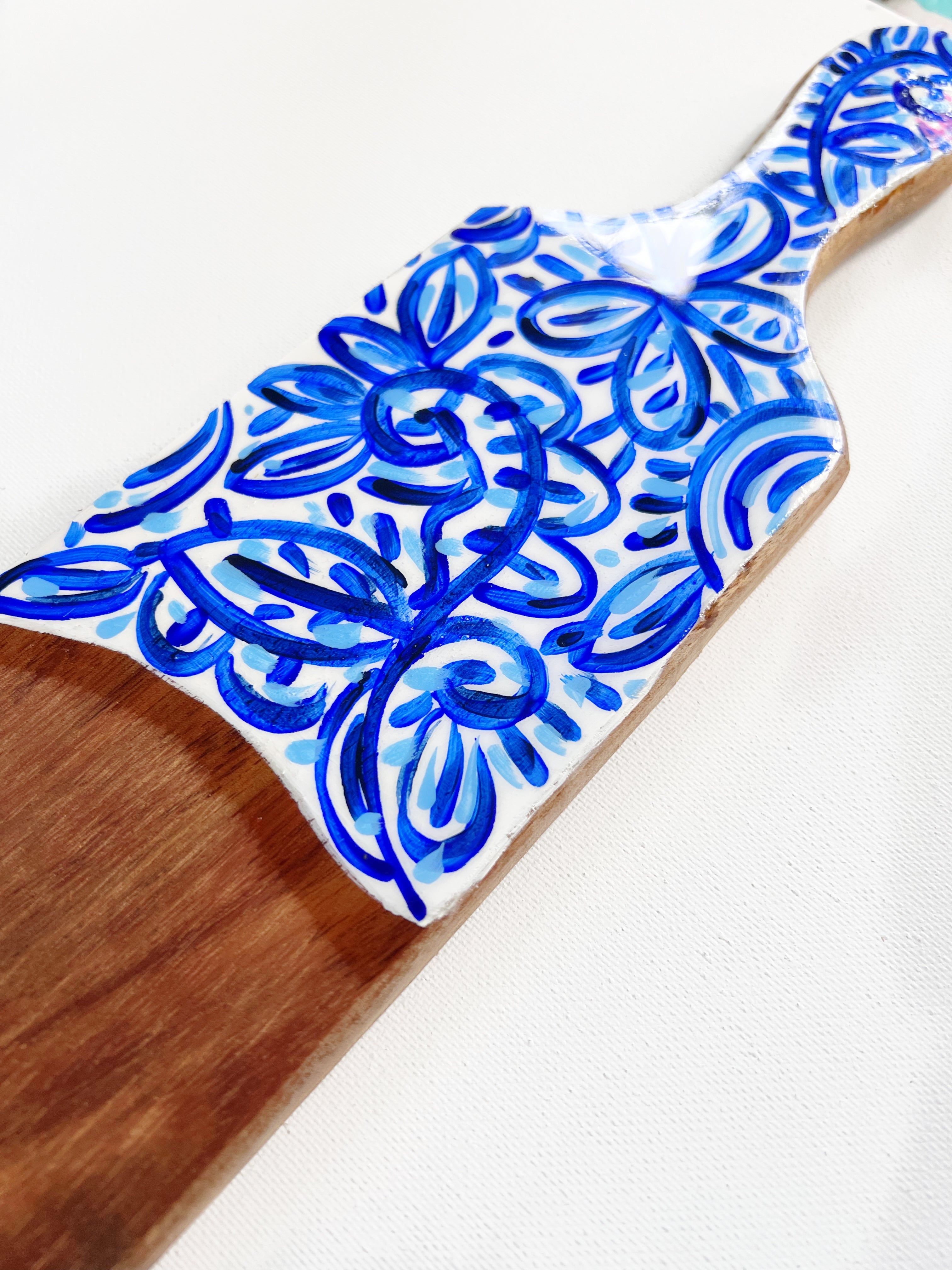 Baguette Cutting Board - Blue White