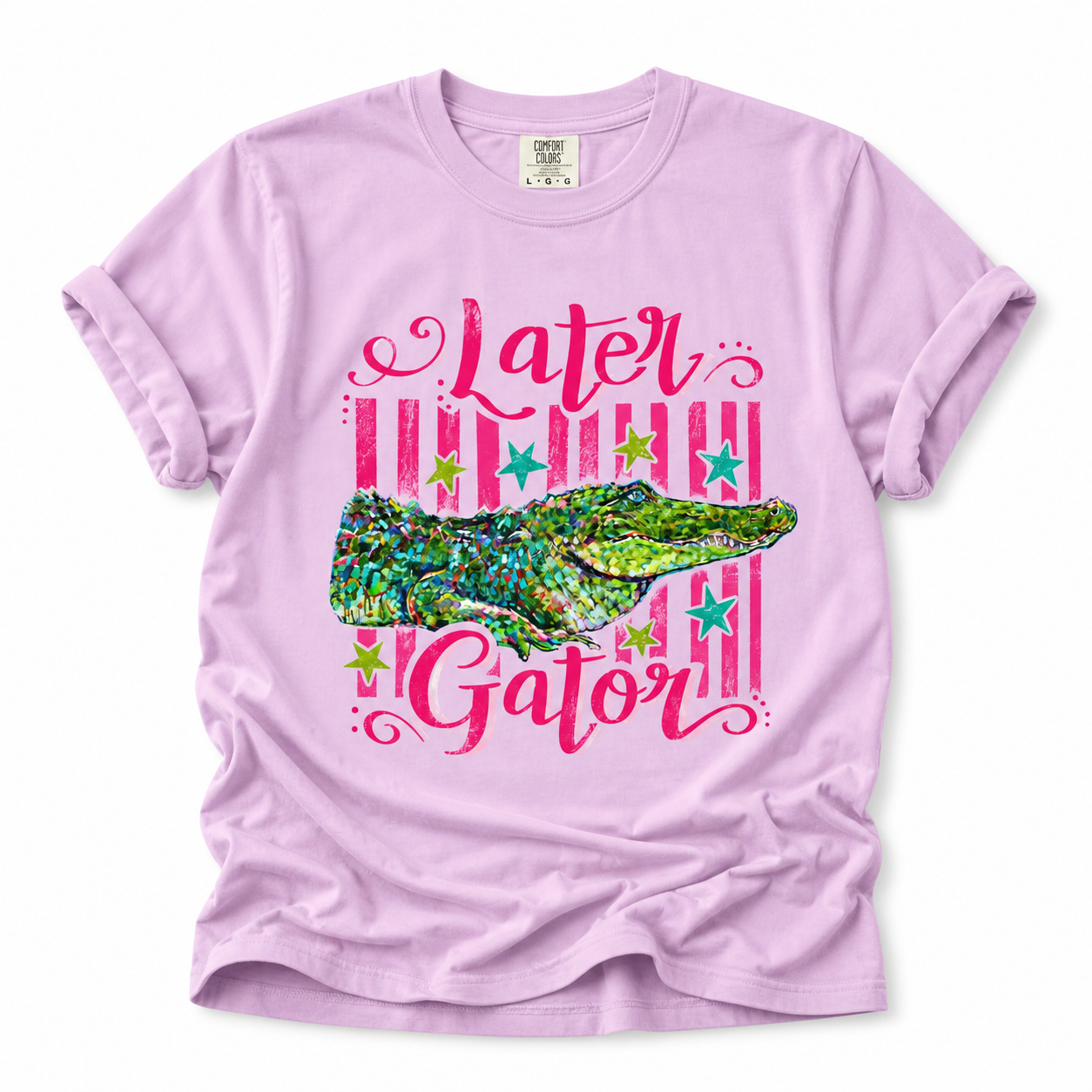 Later Gator T-Shirt | Colorful Alligator Graphic Tee
