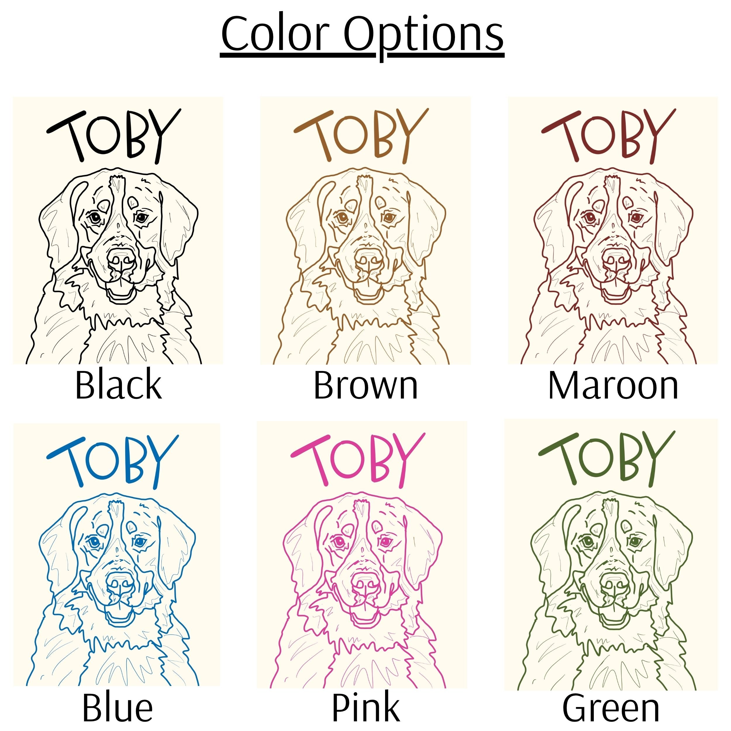 Custom Pet Portrait - Minimalist Modern Line Drawing