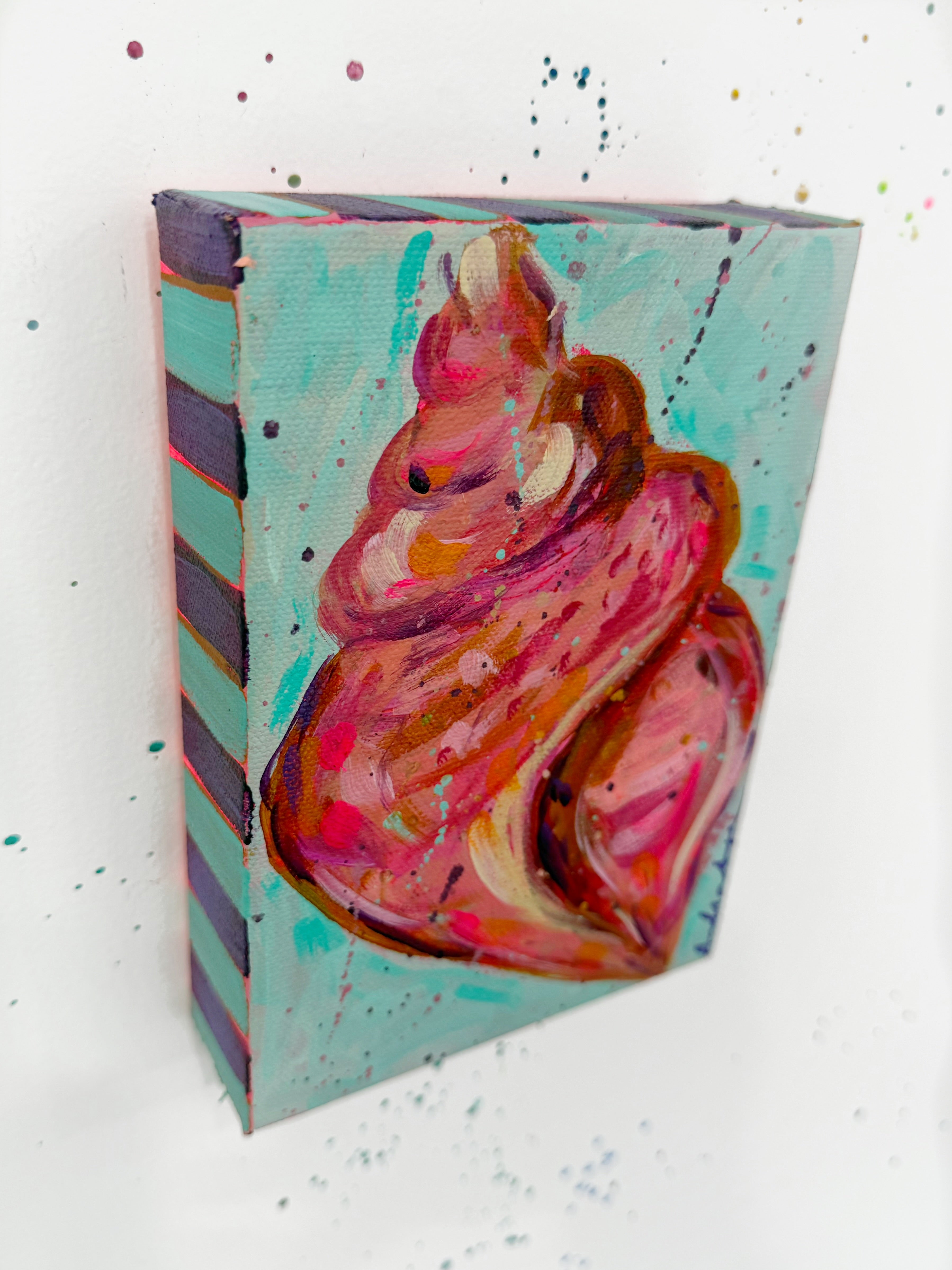 Conch No. 1 Original 5x7 Painting on Canvas