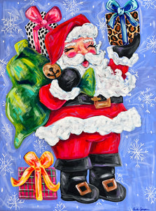 Santa Claus Original Painting on Canvas - 30x40"