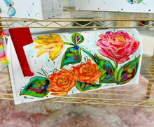 Load image into Gallery viewer, Hand Painted Colorful Floral Mailbox