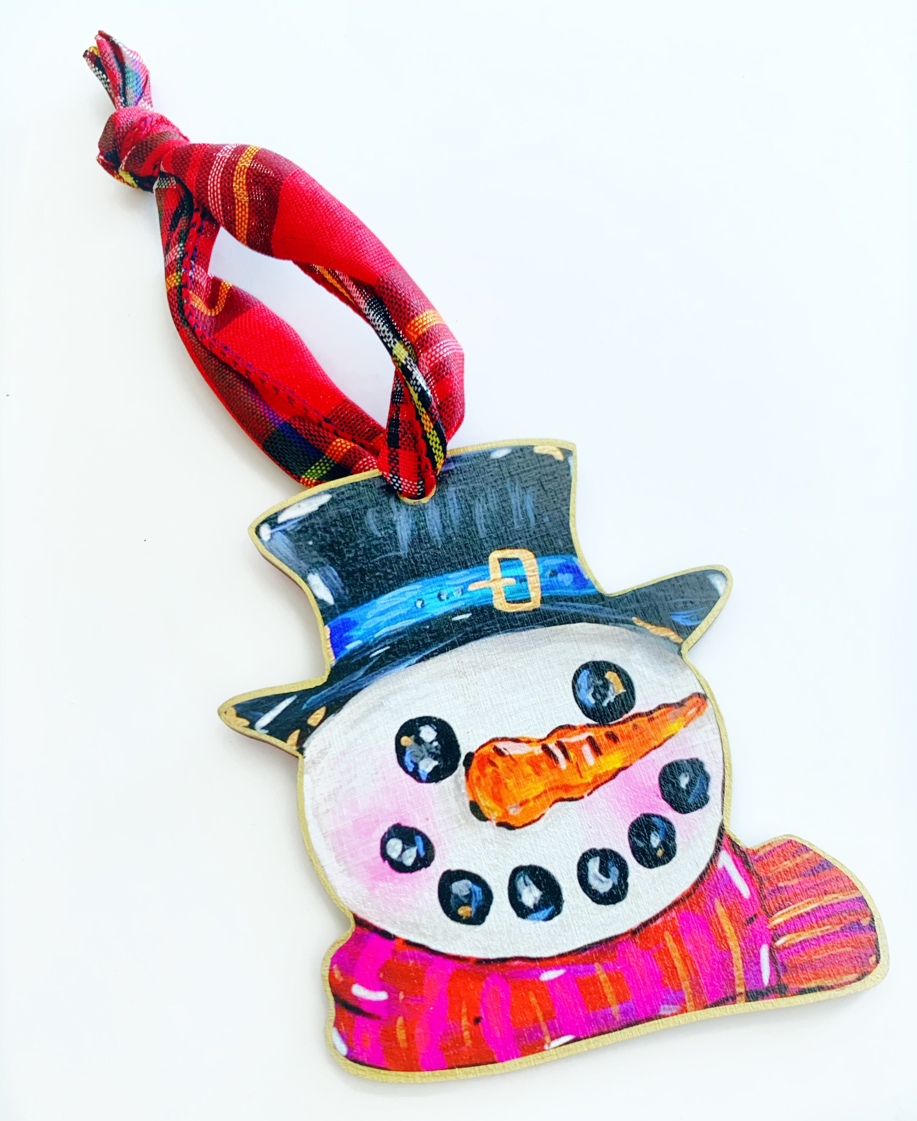 Snowman Head Christmas Ornament Holiday Decor - USA Made