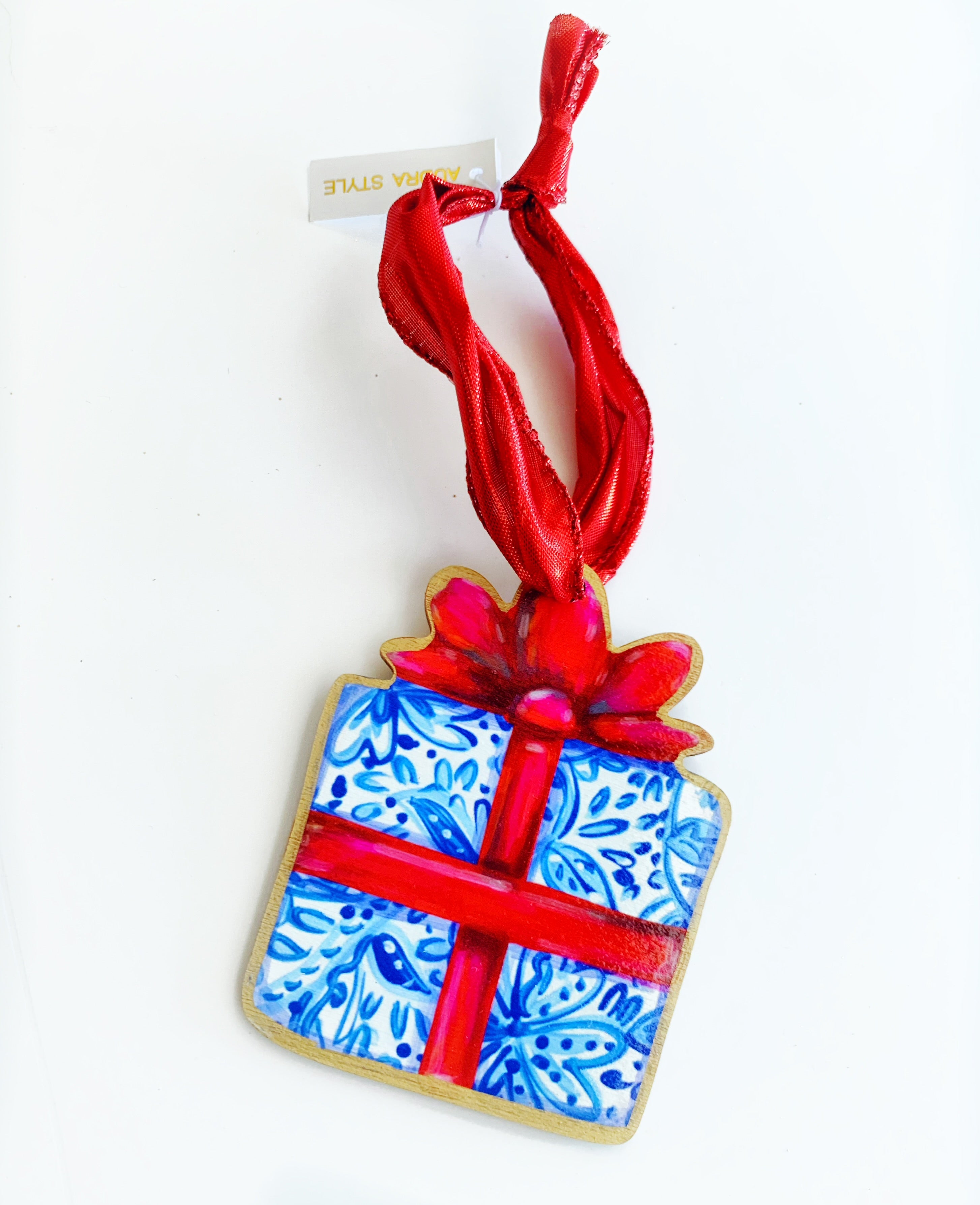 Blue White Gift Christmas Ornament Holiday Decor - USA Made