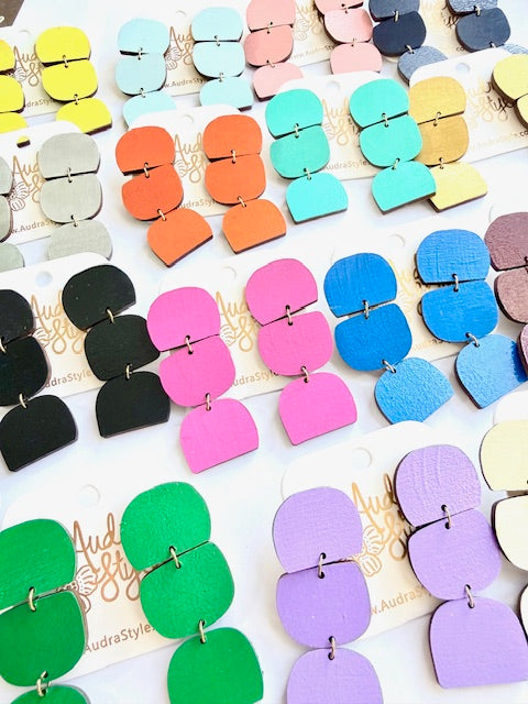 Triple Dangle Earrings - 16 Colors