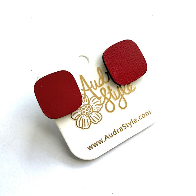 Rounded Square Stud - 16 Colors