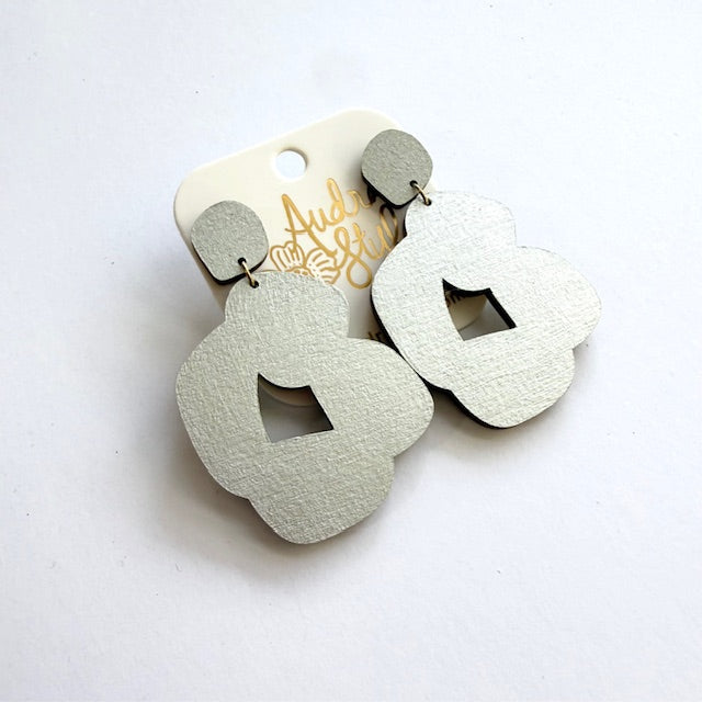 Abstract Flower Dangle Earrings - 16 Colors