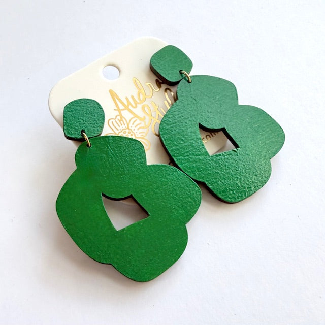 Abstract Flower Dangle Earrings - 16 Colors