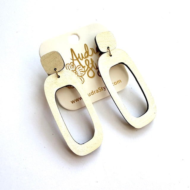 Long Oval Dangle Earrings - 16 Colors