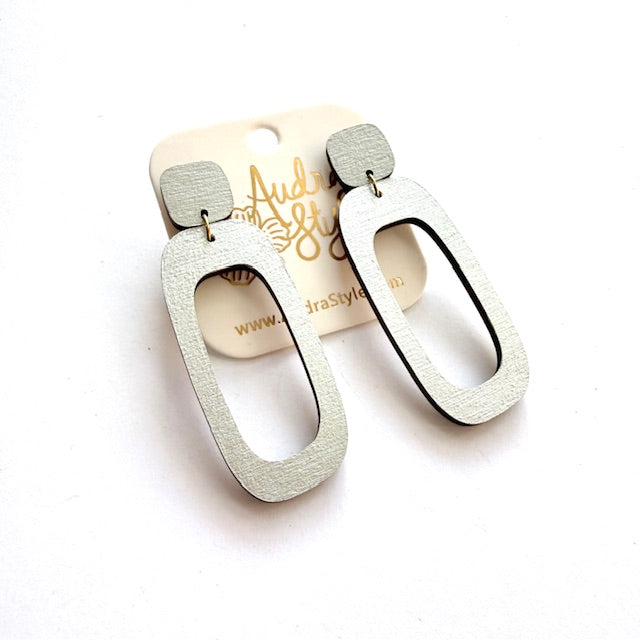 Long Oval Dangle Earrings - 16 Colors