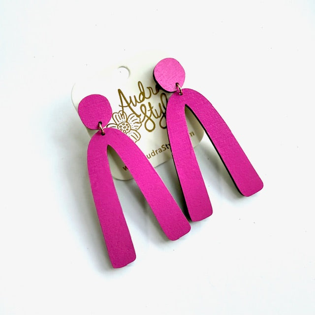 Arch Dangle Earrings - 16 Colors