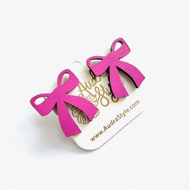 Bow Stud and Dangle Earrings